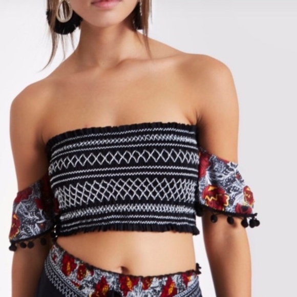 ASOS Other - Off the Shoulder Black Bikini Top and Bottom